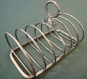 ELEGANT STERLING SILVER VICTORIAN 6 PIECE TOAST RACK 223 GRAMS - Picture 1 of 10