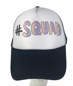 # SQUAD Snapback Cap Hat Women’s Adjustable Black Mesh & Foam - Picture 1 of 6