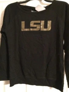 LSU fighting tigers Ladies Large L.S. Sweatshirt by G3 4her Carl Banks NWT$50 - Picture 1 of 9