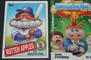 MÜLL EIMER KINDER 2015 Serie 1 "Liga Karte" #2 Mund Phil + 1 Leerverpackung - Bild 1 von 3