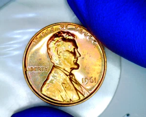 1961 Lincoln Cent Rainbow Toned Uncirculated - Picture 1 of 7