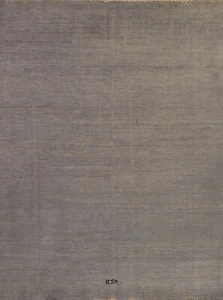 Trendy Gabbeh Solid Gray Wool Modern Accent Rug Contemporary Rug 5x6 ft - Picture 1 of 18