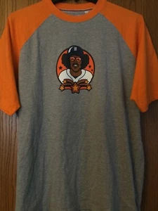 Detroit Tigers -Image Of Player With Afro -Gray W/Orange Sleeves & Trim - XL - Picture 1 of 3