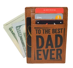 Fathers Day Gifts from Daughter Son, Wallet for Men, Personalized Bifold Wallet - Picture 1 of 19