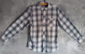 Ben Sherman blau weiß kariertes langärmliges Button-Down Herrenhemd Small - Bild 1 von 12