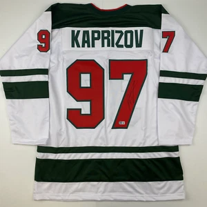 Autographed/Signed Kirill Kaprizov Minnesota White Hockey Jersey Beckett BAS COA - Picture 1 of 4