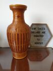 Vintage Tall 15.5" Chinese Wicker Woven Rattan Vase 
