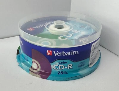 25-Pack Verbatim CD-R 52x Discs in Multi-Colors #98433 - Warehouse Closeout! - Image 1 of 4