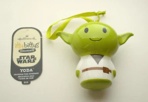 Hallmark Itty Bittys Star Wars Yoda plástico vacaciones Navidad adorno etiquetas nuevas - Imagen 1 de 1