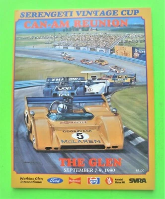 1990 WATKINS GLEN CAN-AM REUNION RACE PROGRAM + Can-Am History From 1966 XLNT+++ - Image 1 of 4