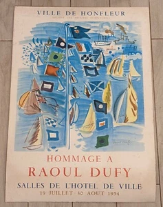 "Hommage a Raoul Dufy Exhibition" poster Honfleur Artists' Society 1954 Original - Picture 1 of 5