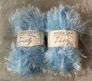 Zing Yarn - Blue Ice 87yd/80m each 100% Polyester Lot Of 2 New - Picture 1 of 4