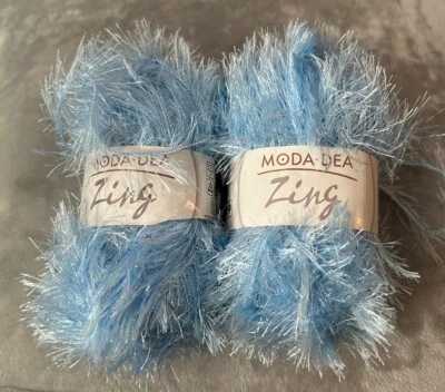 Zing Yarn - Blue Ice 87yd/80m each 100% Polyester Lot Of 2 New - Image 1 of 4