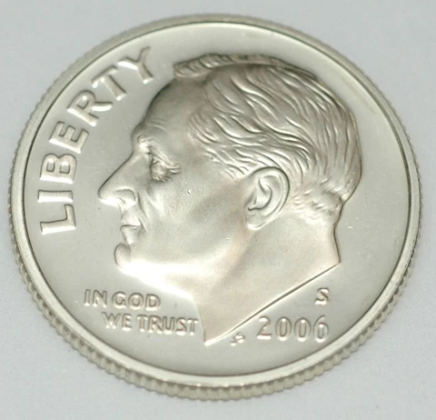 2006-S Roosevelt Dime Silver Proof coin Cover