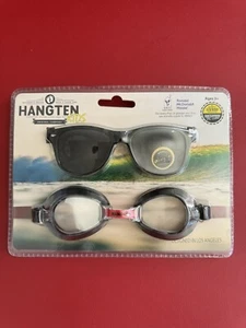 Hang Ten Kids UV400 Maximum Protection Black Sunglasses and Swim Goggles - Picture 1 of 6
