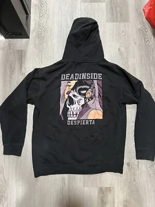 Deadinside Despierta Black Graphic Large Hoodie  - Picture 1 of 4