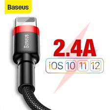 Carga USB Cargador Cable 2.4A Baseus Cable de datos para iPhone XS 8 7 6s XR SE Ipad