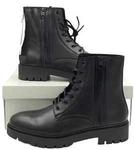 Calvin Klein Jeans Schnürboots Boots Stiefel Schwarz Leder Gr.46 - Bild 1 von 1