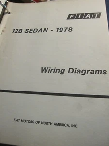 1978  FIAT 128 SEDAN   FACTORY WIRING DIAGRAMS  - Picture 1 of 1
