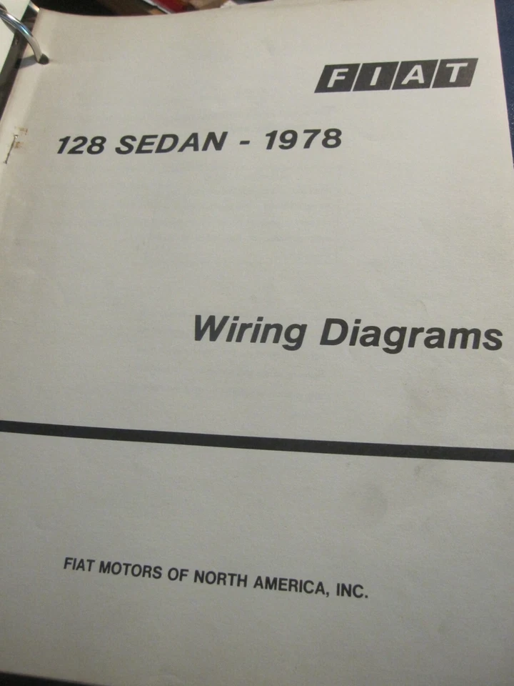 Fiat 128 1978 sedán diagramas de cableado de fábrica  Foto 1 de 1