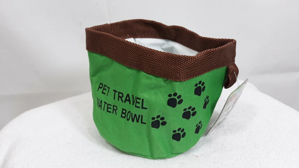BOW WOW PALS Plegable Viaje Mascota Perro Comida Agua Tazón Resistente 1 Litro-32oz Foto 1 de 4