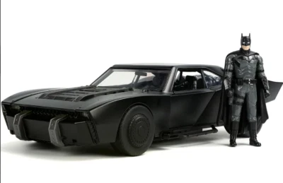 Jada 1/18 The Batman 2022 Batmobile & Figure with Lights Diecast Model 32504 - Image 1 of 4
