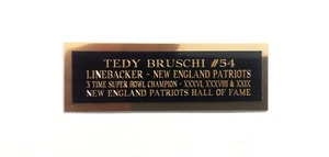 Tedy Bruschi Football Card New England Patriots Card Targa Targa 1" X 3" - Foto 1 di 12