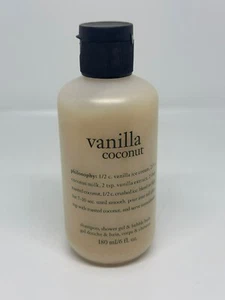 NEW Philosophy Vanilla Coconut Shampoo Shower Gel & Bubble Bath 6 Oz SEALED - Picture 1 of 5