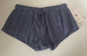 RVCA Damen Camron niedrige Leibhöhe elastischer Bund Kordelzug Shorts bläulich grau Medium - Bild 1 von 7