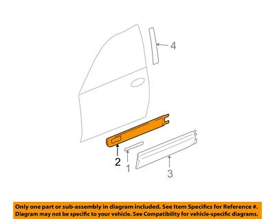 Moldura lateral izquierda y derecha Chevrolet 06-09 Trailblazer exterior delantera y trasera STK# 103 Foto 1 de 4