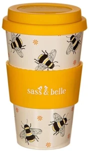 Sass & Belle: Bee Travel Coffee Cup (435ml) - Picture 1 of 3