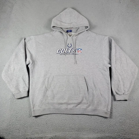 Vintage Indianapolis Colts Sweater Mens XL Gray Pullover Hoodie Sweatshirt NFL * Cover