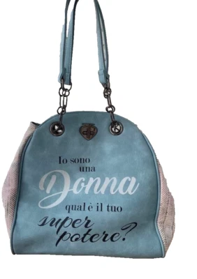 LE PANDORINE BOLSA SHOPPER OMBRO IO SONO UNA DONNA QUALE EIL TUO SUPER POTERE? - Imagem 1 de 4