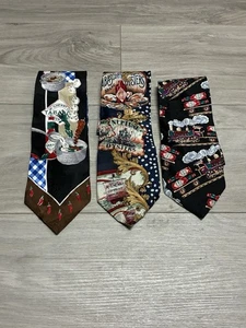 Tabasco Herren Krawatten Hergestellt in den USA 100 % Seide EUC Austern Menge 3 - Bild 1 von 10