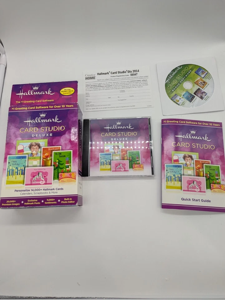 RARE! Hallmark Card Studio Deluxe 2013  Windows XP Vista 7 8 CD - Image 1 of 4