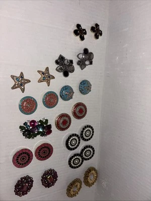 Sorted Designs Silver Tone And Gold Tone Glass Snap Button Shoe Snap Lot Of 12 - Image 1 of 4