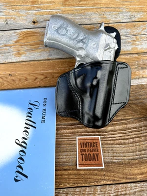 Vintage Don Hume Black Leather H720 OT Holster For Browning BDA Right - Image 1 of 2