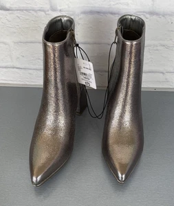 Worthington Bannow Pewter Damen 7M Metallic Glanz Blockabsatz spitz zulaufend - Bild 1 von 14