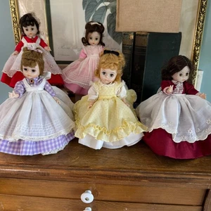 Vintage Alexander-Kins Little Women Marmee, Meg, Amy,Jo, and Beth Dolls - Picture 1 of 11
