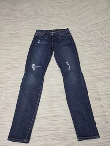 7 For All Mankind Gwenevere Skinny Stretch Denim Blue Jeans Women's 28 - M2223 - Picture 1 of 6