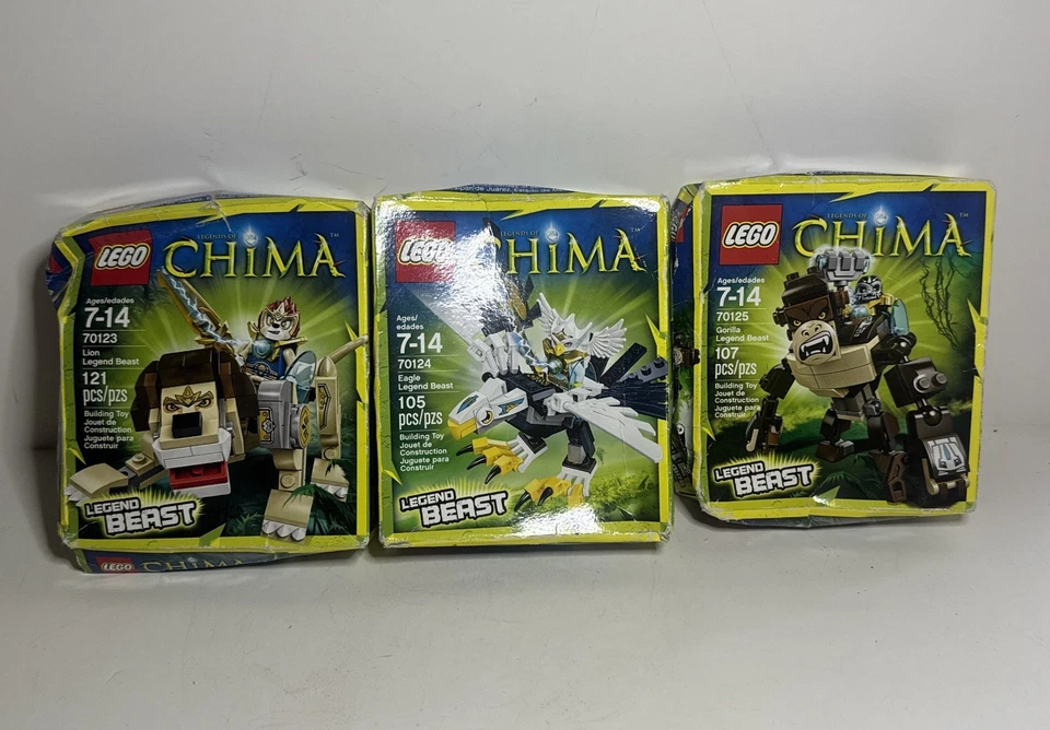 LOT OF 3 Lego Chima 70125,70124,70123 Legend -BEAST  NEW Sealed - Image 1 of 4