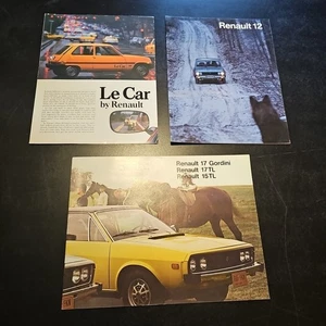 Lot Of 3 Vintage Original Renault 1970s 1980s Car Dealer Brochures Catalog  - Foto 1 di 17