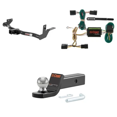 CURT Trailer Hitch Package 2in Receiver, Wiring Harness, 45134 Ball Mount 13222 Foto 1 de 4