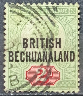 Bechuanaland  QV  1891  2d  Grey Green & Carmine  Used sg 34 - Image 1 of 2