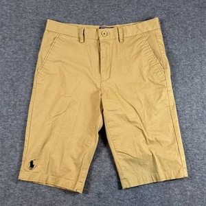 VIntage Polo Ralph Lauren Shorts Mens 30 Khaki Tan Chino Embroidered Pony - Picture 1 of 12