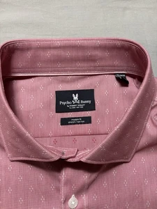 Psycho Bunny Shirt Mens 17.5 34/35 Modern Fit Stretch Non Iron Button Down LS - Picture 1 of 8
