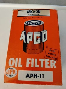 Vintage NOS APCO Micron Plissee Papier Ölfilter APH11 50 bis 70er Autos siehe Hinweise - Bild 1 von 7