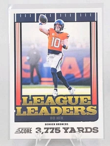 2025 Panini Score - Bo Nix League Leaders #11 Denver Broncos - Picture 1 of 3