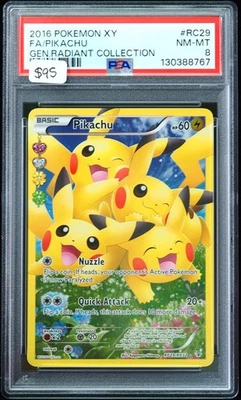 2016 Pikachu #RC29 Gen.Radiant PSA 8 Pokemon Card - Image 1 of 3
