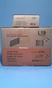 12 Boxen L11 3/4 Zoll lang 18 Stärke 1/4 Zoll schmale Krone verzinkt Heftklammer 5M - Bild 1 von 4